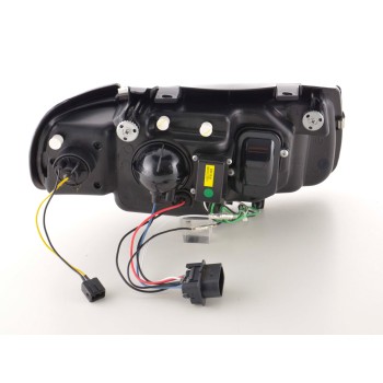 Φανάρια εμπρός Vw Polo 6N (1994-1999) led - chrome , με λάμπες (Η1) - σετ 2τμχ.