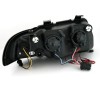 Φανάρια εμπρός Audi A4 (1995-1998) angel eyes - chrome , με λάμπες (Η1) - σετ 2τμχ.