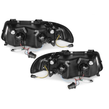 Φανάρια εμπρός Audi A4 Dayline (1995-1998) led - chrome , με λάμπες (Η1) - σετ 2τμχ.