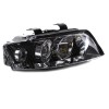 Φανάρια εμπρός Audi A4 B6 (2001-2004) - μαύρα , χωρίς λάμπες (Η1) - σετ 2τμχ.