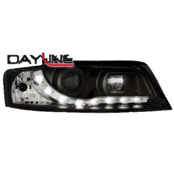 Φανάρια εμπρός Audi A4 (2001-2004) led Dayline - μαύρα , με λάμπες (Η1) - σετ 2τμχ. Φανάρια εμπρός Audi A4 (2001-2004) led Dayline - μαύρα , με λάμπες (Η1) - σετ 2τμχ.