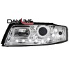 Φανάρια εμπρός Audi A4 (2001-2004) led Dayline - chrome , με λάμπες (Η1) - σετ 2τμχ.