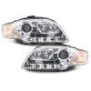 Φανάρια εμπρός Audi A4 (2004-2008) led Daylight - chrome , με λάμπες (Η1) - σετ 2τμχ.