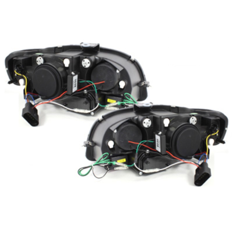 Φανάρια εμπρός Audi A4 (2004-2008) led Daylight - chrome , με λάμπες (Η1) - σετ 2τμχ.