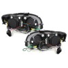Φανάρια εμπρός Audi A4 (2004-2008) led Daylight - μαύρα , με λάμπες (Η1) - σετ 2τμχ.