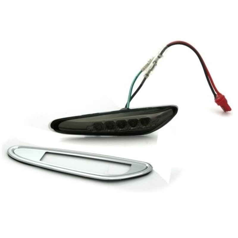 Led φλας BMW E46 (2001-2005) / E60 / X3 (2004-2009) - μαύρο - σετ 2τμχ.