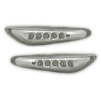 Led φλας BMW E46 (2001-2005) / E60 / X3 (2004-2009) - χρωμίου - σετ 2τμχ.