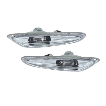 Φλας BMW E46 (2001-2005) / E60 / E61 / X3 (2004-2009) - χρωμίου - σετ 2τμχ.