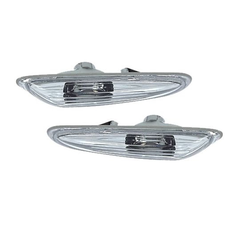 Φλας BMW E46 (2001-2005) / E60 / E61 / X3 (2004-2009) - χρωμίου - σετ 2τμχ.