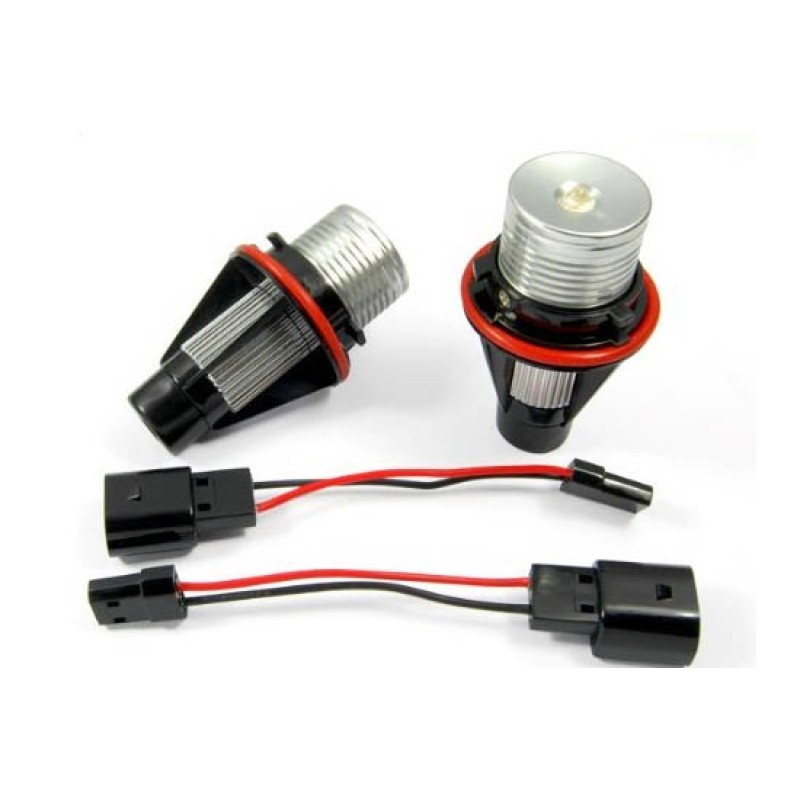 Angel eyes BMW E39 / E60 / E53 X5 / E65 / E87 / E63 5W led αυθεντικά - λευκό χρώμα - 2τμχ.