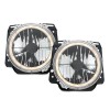Φανάρια εμπρός Vw Golf II (1983-1993) angel eyes και σταυρός - chrome , χωρίς λάμπες (Η 4 ) - σετ 2τμχ.