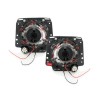 Φανάρια εμπρός Vw Golf II (1983-1993) angel eyes και σταυρός - chrome , χωρίς λάμπες (Η 4 ) - σετ 2τμχ.
