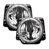 Φανάρια εμπρός Vw Golf II (1983-1993) angel eyes και σταυρός - μαύρα chrome , με λάμπες (Η1) - σετ 2τμχ.