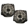 Φανάρια εμπρός Vw Golf II (1983-1993) με σταυρό - chrome , με λάμπες (Η1) - σετ 2τμχ.