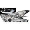 Φανάρια εμπρός Hyundai Elantra (2011-2015) angel eyes - chrome , με λάμπες (Η1) - σετ 2τμχ.