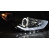 Φανάρια εμπρός Hyundai Elantra (2011-2015) angel eyes - chrome , με λάμπες (Η1) - σετ 2τμχ.