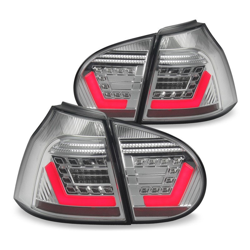 Πίσω φανάρια led VW Golf 5 - lightbar design chrome - σετ 2τμχ.