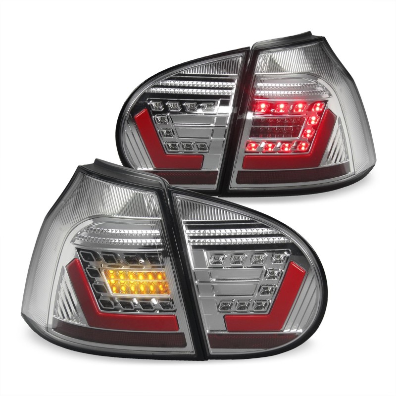 Πίσω φανάρια led VW Golf 5 - lightbar design chrome - σετ 2τμχ.