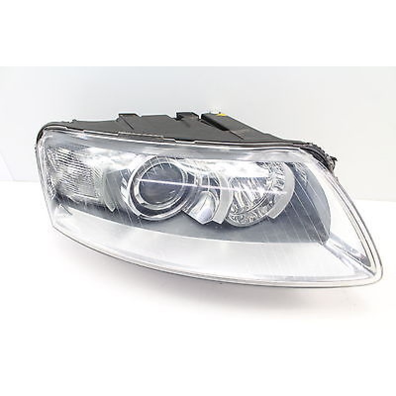 Φανάρια εμπρός Audi A6 (2004-2007) angel eyes - chrome , χωρίς λάμπες (Η7) - σετ 2τμχ.