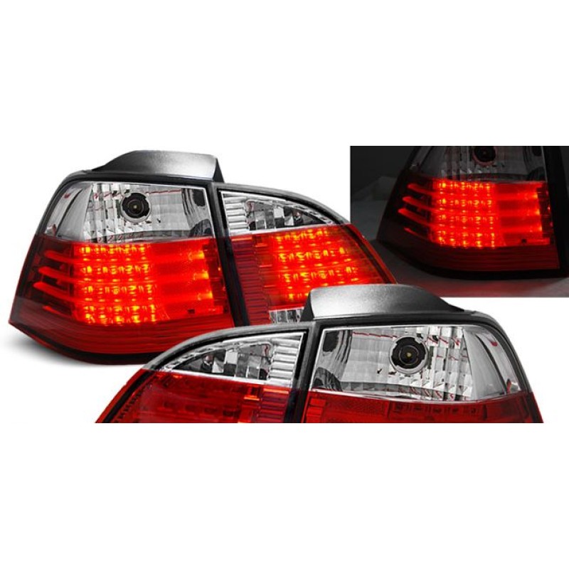 Πίσω φανάρια led BMW E61 combi (2003-2007) - chrome - σετ 2τμχ.