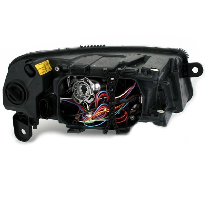 Φανάρια εμπρός Audi A6 (2004-2007) με led φώτα ημέρας - chrome , χωρίς λάμπες (Η7) - σετ 2τμχ.