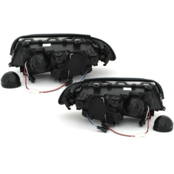 Φανάρια εμπρός BMW E46 coupe και cabrio (1999-2003) angel eyes, με λάμπες (Η1) - σετ 2τμχ.