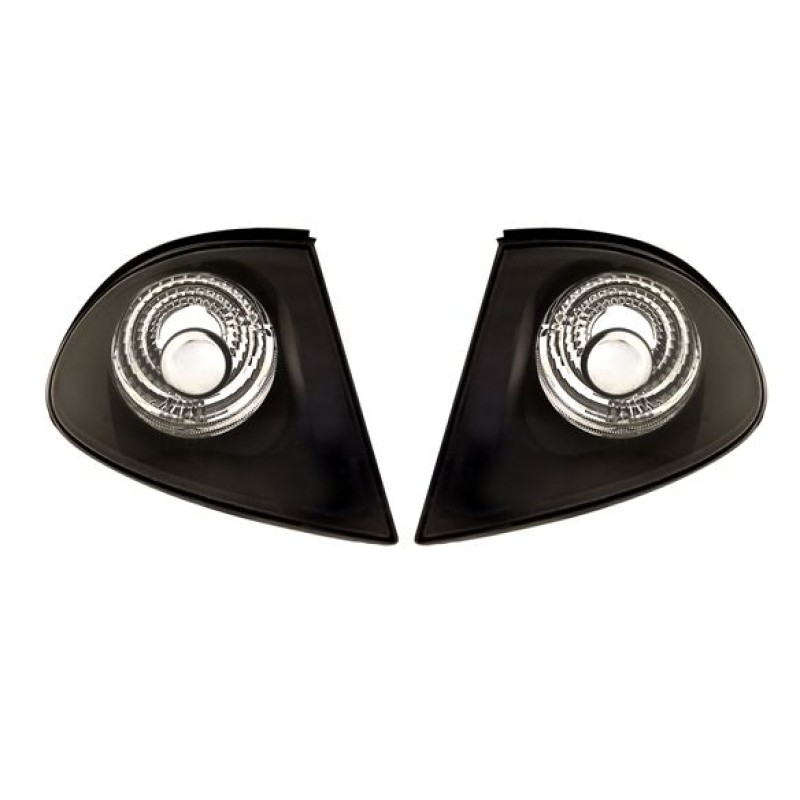 Φλας φαναριού BMW E46 combi (1998-2001) - χρωμίου μαύρο - σετ 2τμχ.