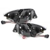 Φανάρια εμπρός BMW E90 (2005-2008) angel eyes - μαύρα , με λάμπες (Η1) - σετ 2τμχ.