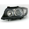 Φανάρια εμπρός BMW E90(2005-2009) angel eyes - μαύρα , χωρίς λάμπες (Η7) - σετ 2τμχ.
