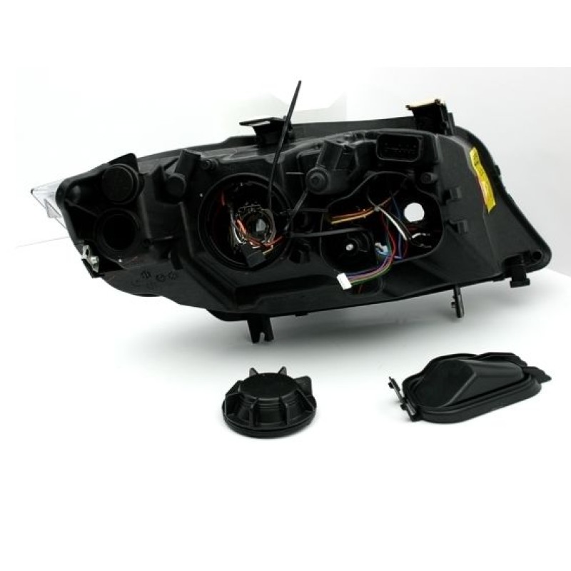 Φανάρια εμπρός BMW E90(2005-2009) angel eyes - μαύρα , χωρίς λάμπες (Η7) - σετ 2τμχ.