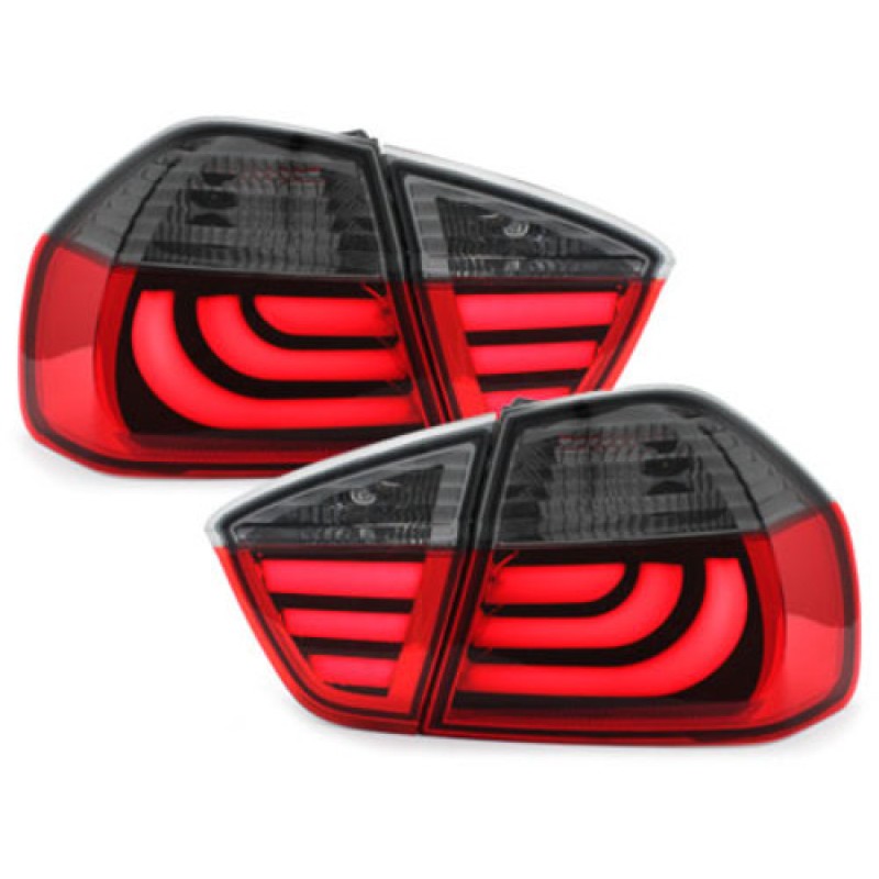 Πίσω φανάρια led BMW E90 (2005-2008) - φιμέ φλας - σετ 2τμχ.