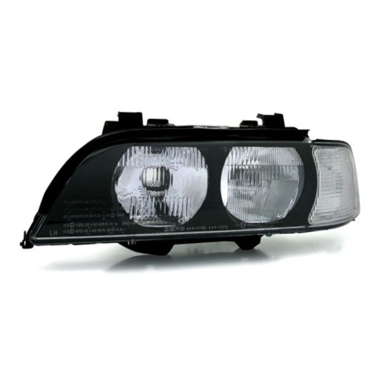 Φανάρια εμπρός BMW E39 (1995-2000) - άσπρο φλας , με λάμπες (Η1) - σετ 2τμχ.