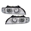 Φανάρια εμπρός BMW E39 (1995-2000) angel eyes - χρωμίου , χωρίς λάμπες (Η7) - σετ 2τμχ.