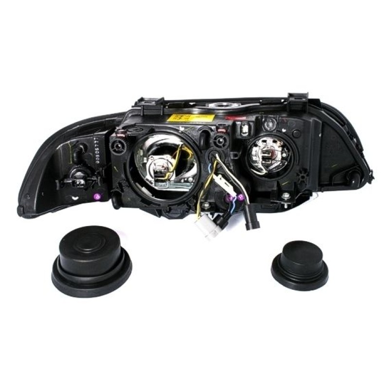 Φανάρια εμπρός BMW E39 (1995-2000) angel eyes - χρωμίου , χωρίς λάμπες (Η7) - σετ 2τμχ.