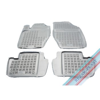 Λαστιχένια πατάκια CITROEN C4 I (2004-2010) / C4 II (2010-2017) / PEUGEOT 307 (2001-2007) - τύπου σκαφάκι - 4τμχ. -γκρι, Rezaw Plast