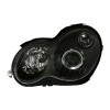 Φανάρια εμπρός Mercedes C-CLASS W203 (2000-2004) sedan - μαύρα , χωρίς λάμπες (Η7) - σετ 2τμχ.