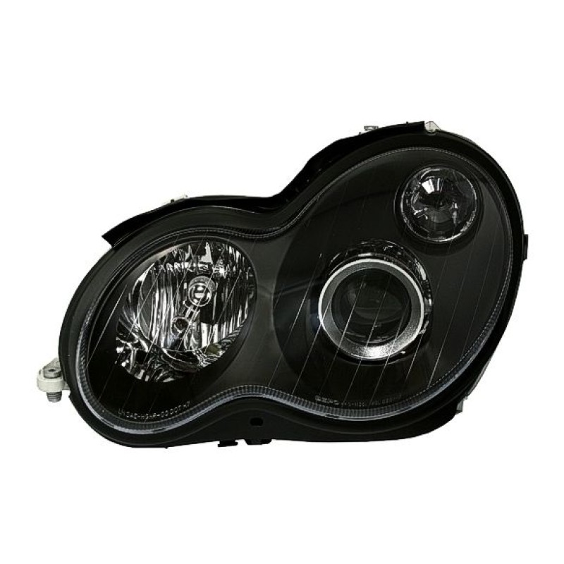 Φανάρια εμπρός Mercedes C-CLASS W203 (2000-2004) sedan - μαύρα , χωρίς λάμπες (Η7) - σετ 2τμχ.