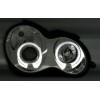 Φανάρια εμπρός Mercedes C-CLASS W203 sedan (2000-2004) - με angel eyes , με λάμπες (Η1) - σετ 2τμχ.