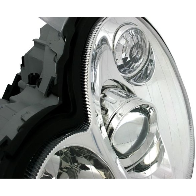 Φανάρια εμπρός Mercedes C-CLASS W203 (2000-2003) - sport coupe , χωρίς λάμπες (Η7) - σετ 2τμχ.