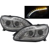 Φανάρια εμπρός Mercedes S-Class (1998-2005) led lightbar design, με λάμπες (Η1) - σετ 2τμχ.