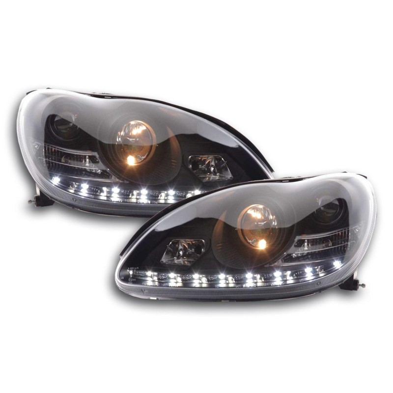 Φανάρια εμπρός Mercedes W 220 S-Class (2002-2005) led , με λάμπες (Η1) - σετ 2τμχ.