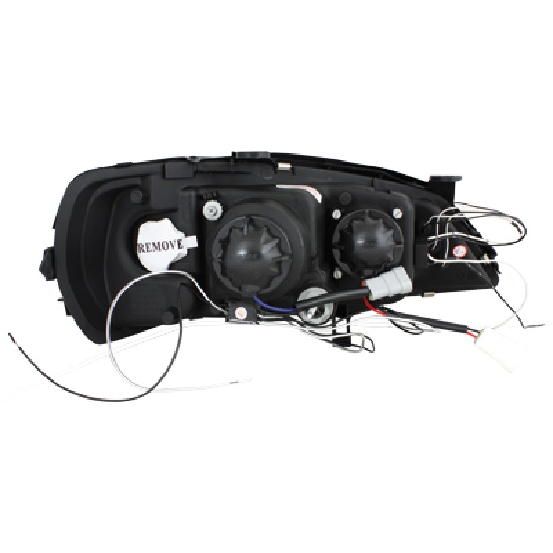 Φανάρια εμπρός Opel Astra G (1998-2004) led angel eyes - CCFL , chrome , με λάμπες (Η1) - σετ 2τμχ.