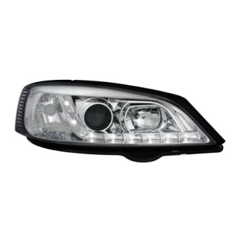 Φανάρια εμπρός Opel Astra G (1998-2004) led - χρωμίου , με λάμπες (Η1) - σετ 2τμχ.