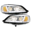 Φανάρια εμπρός Opel Astra G (1998-2004) led - chrome , με λάμπες (Η1) - σετ 2τμχ.