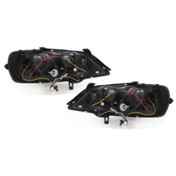 Φανάρια εμπρός Opel Astra G (1998-2004) led - chrome , με λάμπες (Η1) - σετ 2τμχ.