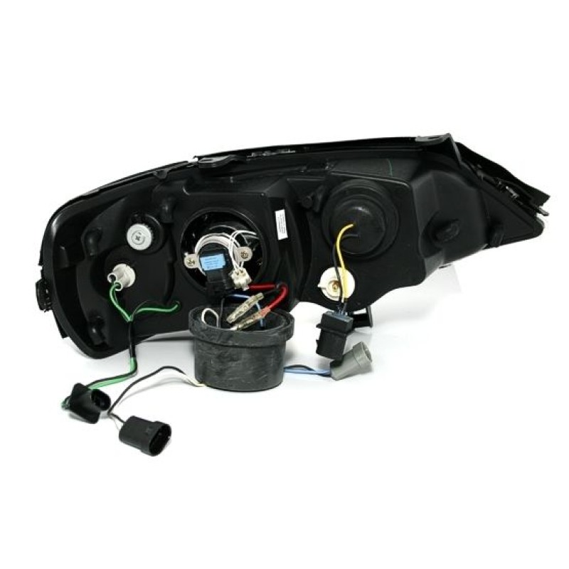 Φανάρια εμπρός Opel Astra G (1998-2004) led - black , με λάμπες (Η1) - σετ 2τμχ.