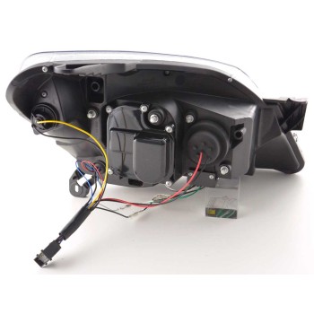 Φανάρια εμπρός Opel Astra H (2004-2009) led - black , με λάμπες (Η1) - σετ 2τμχ.