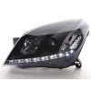Φανάρια εμπρός Opel Astra H (2004-2009) led - μαύρα , με λάμπες (Η1) - σετ 2τμχ.