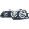 Φανάρια εμπρός Opel Astra F (1991-1999) angel eyes - μαύρα , με λάμπες (Η1) - σετ 2τμχ.