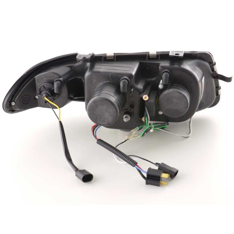 Φανάρια εμπρός Opel Astra F (1991-1994) led - chrome , με λάμπες (Η1) - σετ 2τμχ.